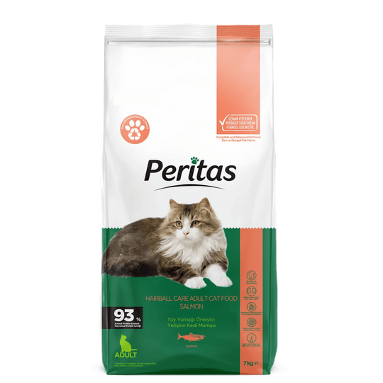 PERİTAS Somonlu Yetişkin Kedi Maması - Tüy Yumağı Kontrolü