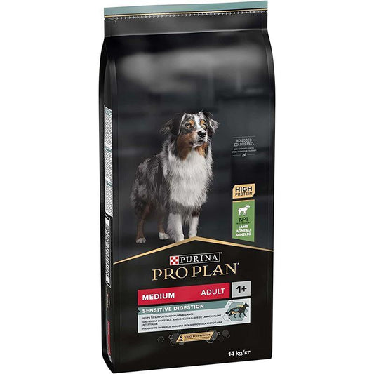 PRO PLAN SENSITIVE DIGESTION KUZULU VE PİRİNÇLİ ORTA IRK YETİŞKİN KÖPEK MAMASI