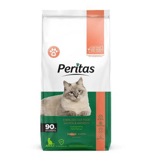 PERİTAS Somonlu & Hamsili Kısırlaştırılmış Yetişkin Kedi Maması