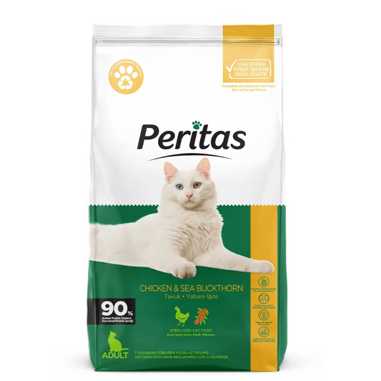 PERİTAS Tavuklu & Yabani iğdeli Kısırlaştırılmış Yetişkin Kedi Maması