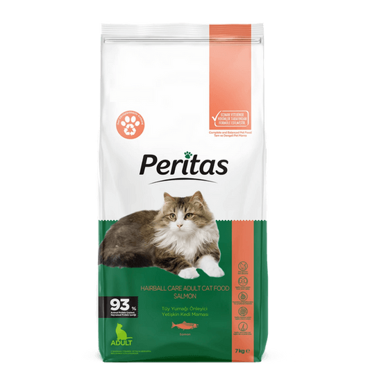 PERİTAS Somonlu Yetişkin Kedi Maması - Tüy Yumağı Kontrolü