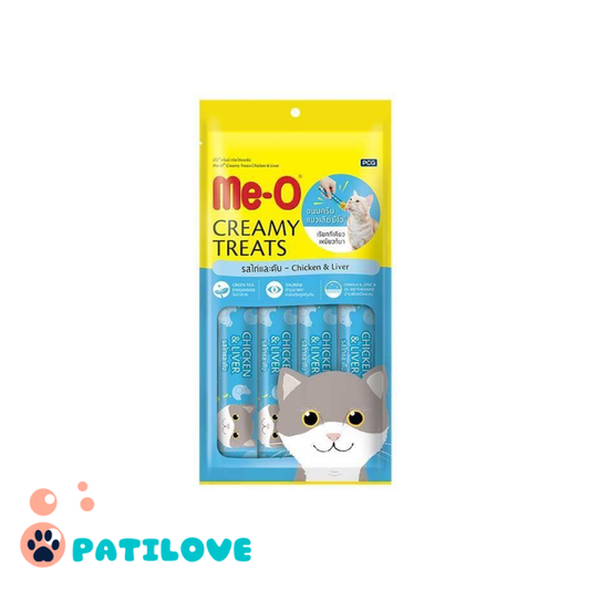 MEO TAVUKLU VE CİĞERLİ KREMA KEDİ ÖDÜL MAMASI 4 x 15 GR
